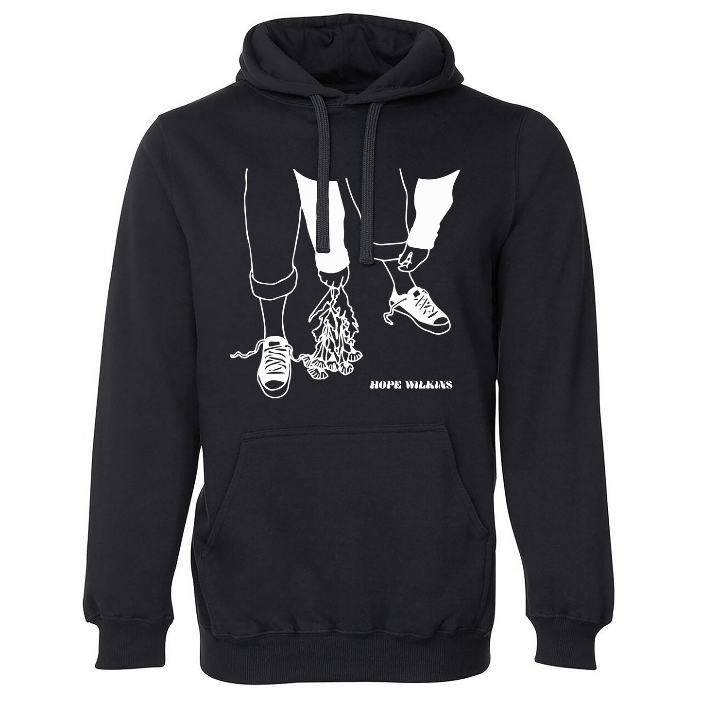 SOLD OUT - Hope Wilkins Flower Design Black Hoodie