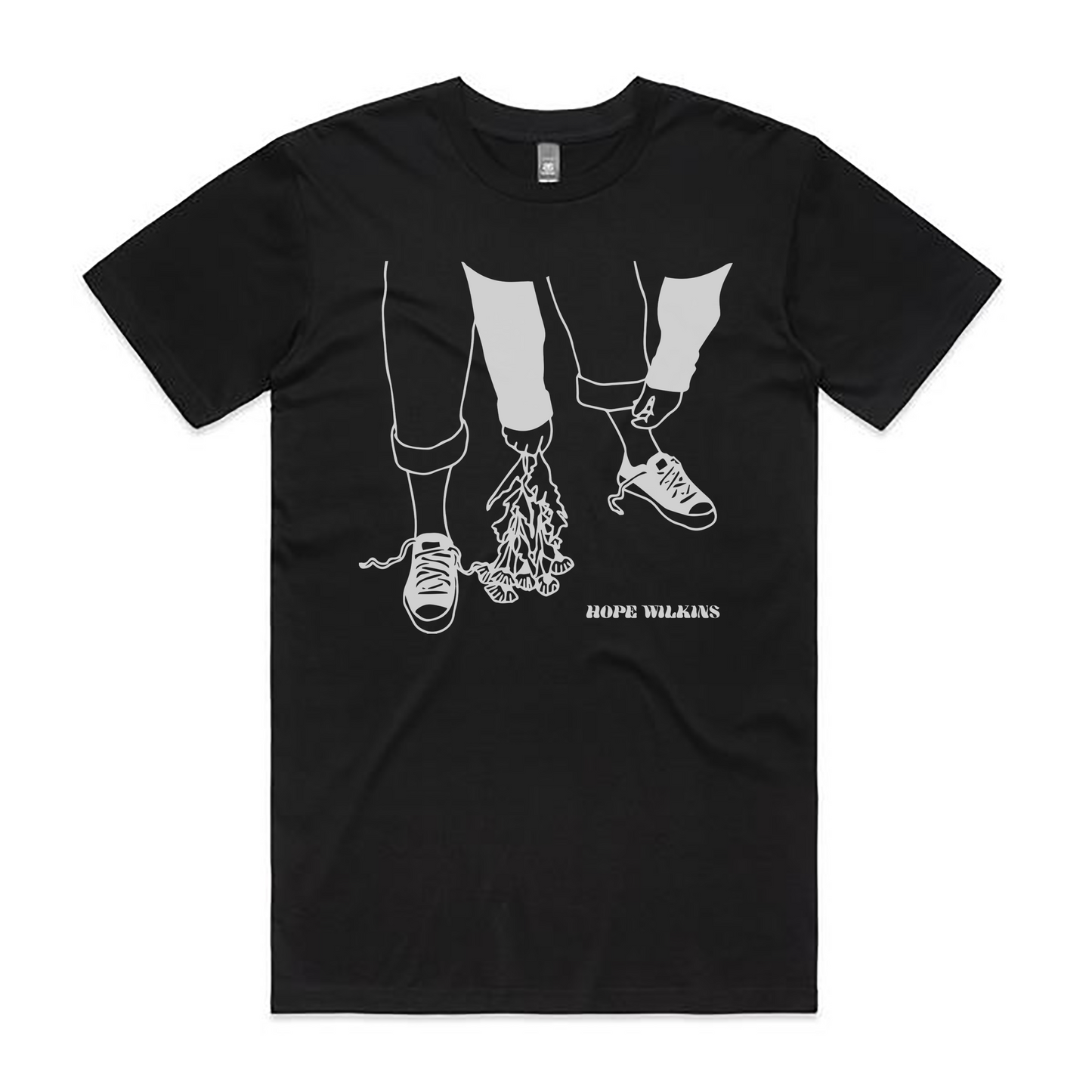 Hope Wilkins Flower Design Black Tee